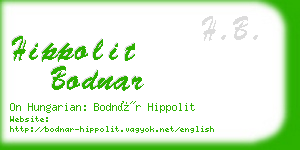 hippolit bodnar business card